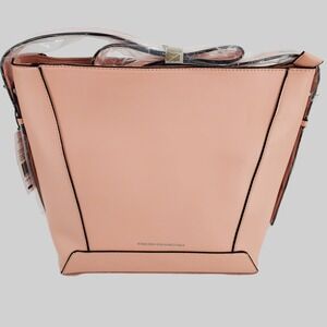 French Connection Olympia Bucket Shoulder Bag Mellow‎ Peach Faux Leather